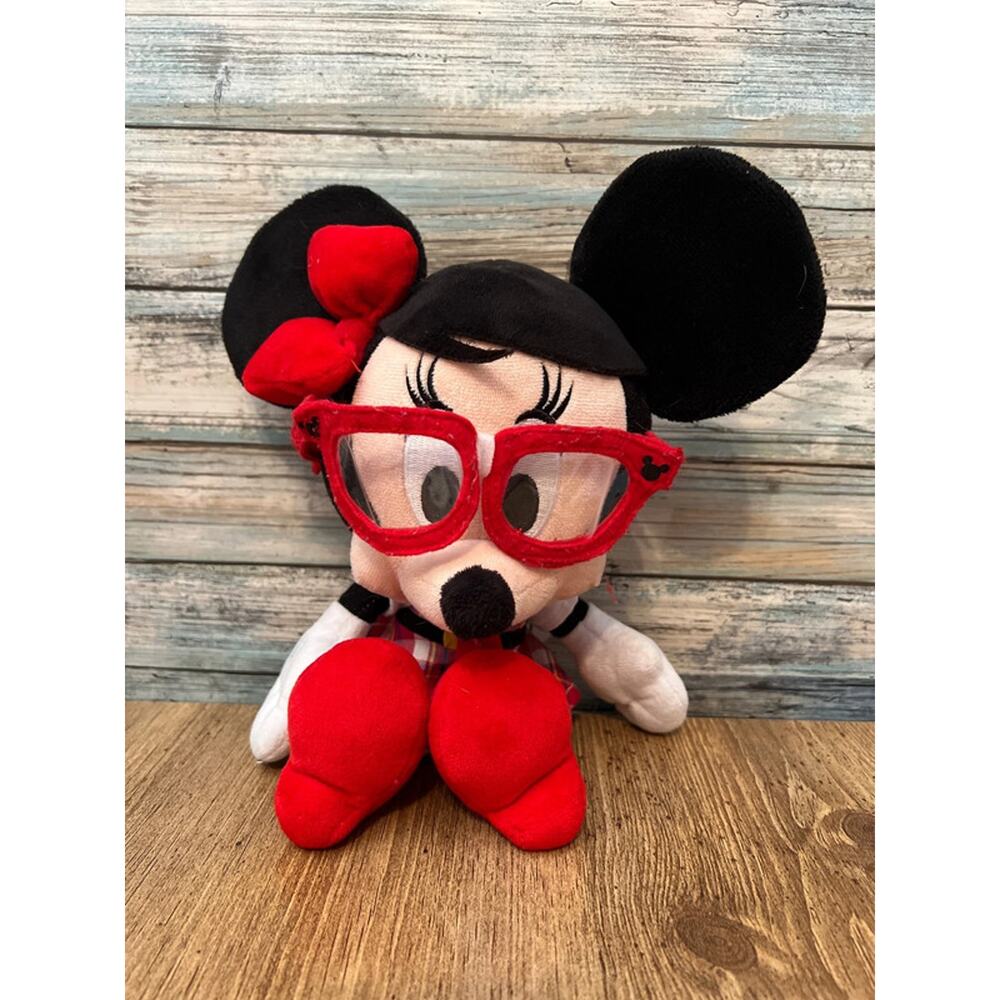 Disney Parks Minnie Mouse Nerd Plush